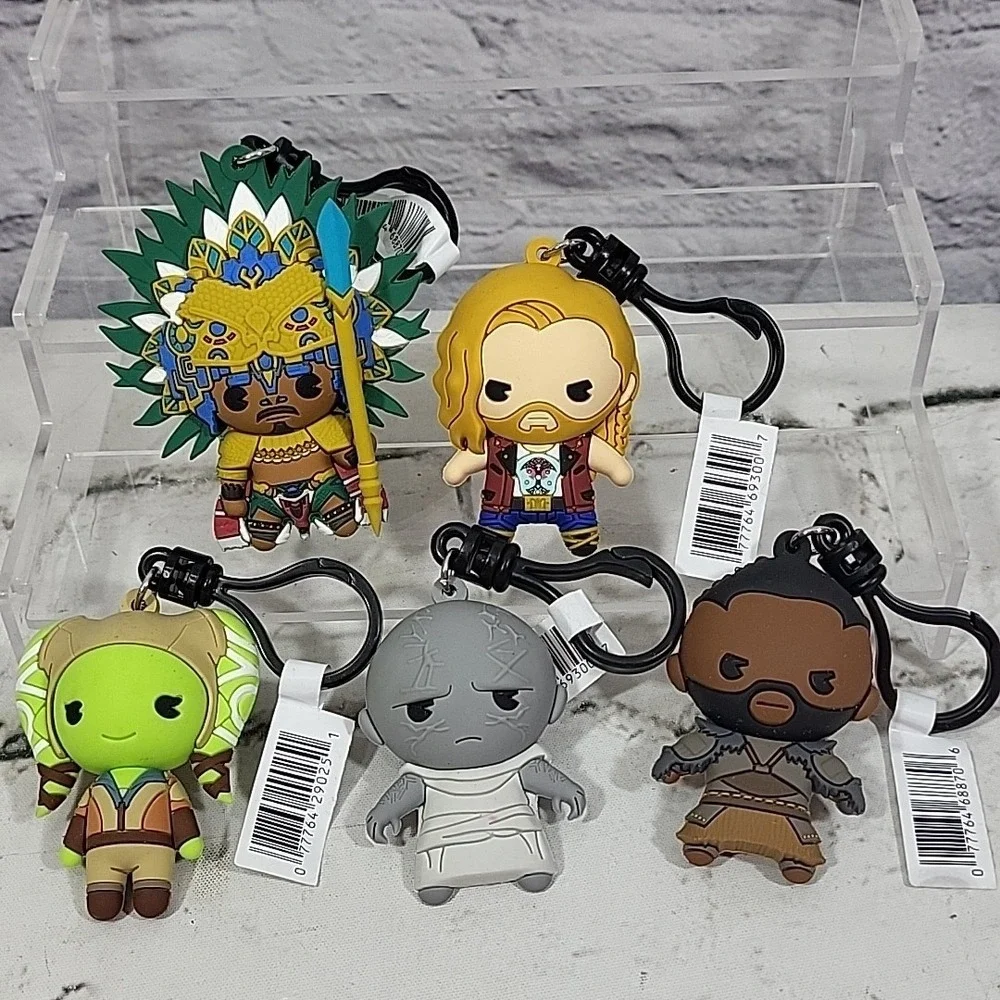 Marvel 3D Figural Keychain Characters Lot Of 5 Thor Star Wars Wakanda King Namor